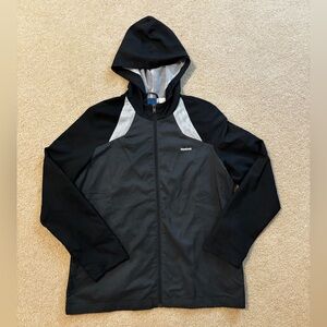 Reebok Black and Gray Windbreaker